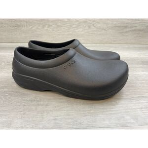 Crocs Neria Pro II LiteRide Women's Clog Work Rubber 8 Black Comfort Shoes